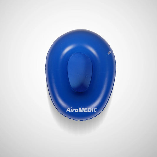 Portable Air Bedpan, Inflatable Cushions Potty for Home Hospital Elderly Bedridden, Washable Air Inflation Bed Pans for Females, Inflatable Stool Toilet Nursing Toilet, Blue