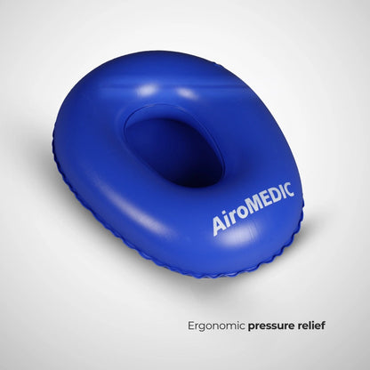 Portable Air Bedpan, Inflatable Cushions Potty for Home Hospital Elderly Bedridden, Washable Air Inflation Bed Pans for Females, Inflatable Stool Toilet Nursing Toilet, Blue