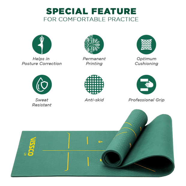 Vissco 0621 Alignment Yoga Mat