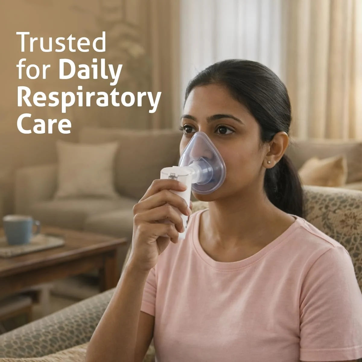 BPL Medical Technologies Breath Ezee N20 Handheld Mesh Nebulizer Machine - Cool Mist Inhaler, No Noise, Personal Inhalers For Breathing Problems Lightweight, Travel Friendly For Adults & Kids