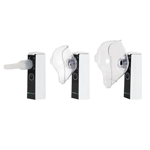 BPL Medical Technologies Breath Ezee N20 Handheld Mesh Nebulizer Machine - Cool Mist Inhaler, No Noise, Personal Inhalers For Breathing Problems Lightweight, Travel Friendly For Adults & Kids