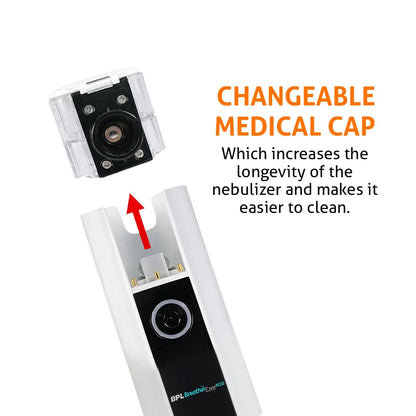 BPL Medical Technologies Breath Ezee N20 Handheld Mesh Nebulizer Machine - Cool Mist Inhaler, No Noise, Personal Inhalers For Breathing Problems Lightweight, Travel Friendly For Adults & Kids