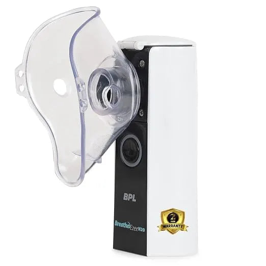 BPL Medical Technologies Breath Ezee N20 Handheld Mesh Nebulizer Machine - Cool Mist Inhaler, No Noise, Personal Inhalers For Breathing Problems Lightweight, Travel Friendly For Adults & Kids