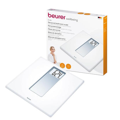 Beurer 725.3 PS160 Acrylic Electronic Bathroom Scales with Extra Large Display (White)