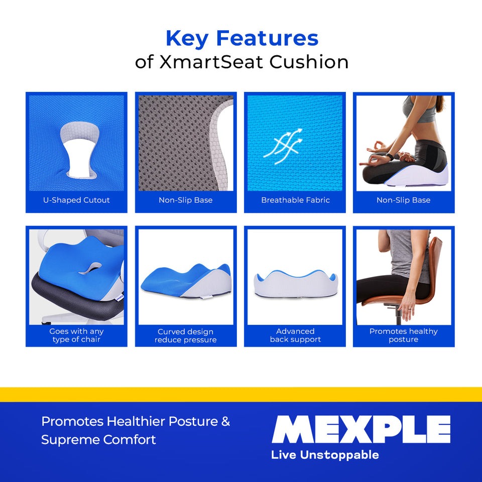 Mexple XmartSeat Orthopedic Tailbone Support Cushion