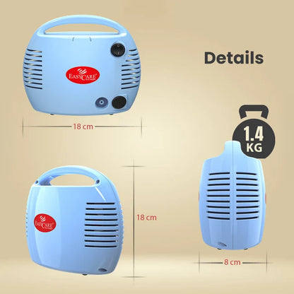 EASYCARE EC7022 Compact Nebulizer Machine | Portable Respiratory Therapy Device for Fast Relief | Made in India | 1-Year Warranty