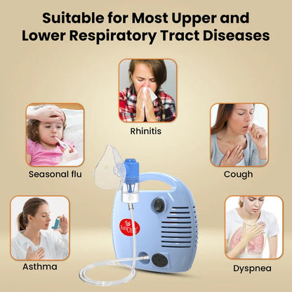 EASYCARE EC7022 Compact Nebulizer Machine | Portable Respiratory Therapy Device for Fast Relief | Made in India | 1-Year Warranty