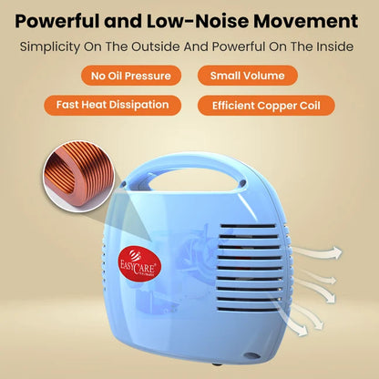 EASYCARE EC7022 Compact Nebulizer Machine | Portable Respiratory Therapy Device for Fast Relief | Made in India | 1-Year Warranty