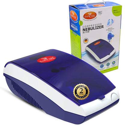 EASYCARE Compartment Nebulizer Machine | Portable Compressor Nebulizer for Adults and Children | Made in India | Low Noise | 1-Year Warranty (EC7720)