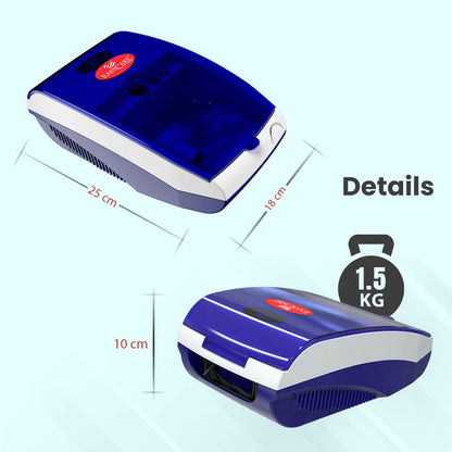 EASYCARE Compartment Nebulizer Machine | Portable Compressor Nebulizer for Adults and Children | Made in India | Low Noise | 1-Year Warranty (EC7720)
