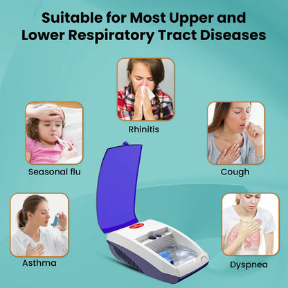 EASYCARE Compartment Nebulizer Machine | Portable Compressor Nebulizer for Adults and Children | Made in India | Low Noise | 1-Year Warranty (EC7720)