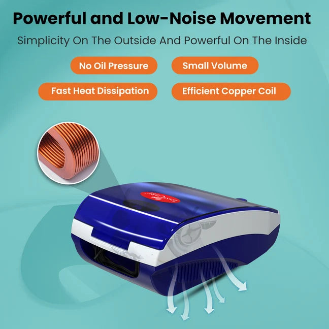 EASYCARE Compartment Nebulizer Machine | Portable Compressor Nebulizer for Adults and Children | Made in India | Low Noise | 1-Year Warranty (EC7720)