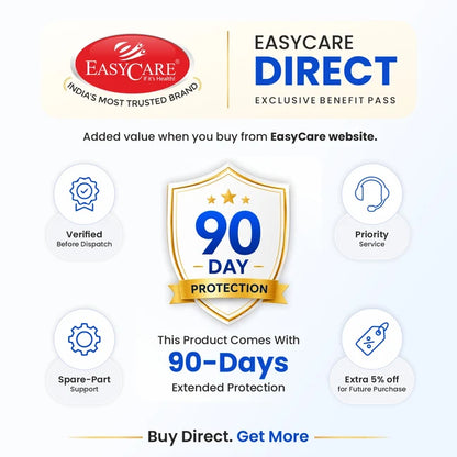 EASYCARE Portable Mild Steel Traveling Wheelchair with 105 kg Capacity, Attendant Brake, Safety Belt, Back Pocket, Carry Bag, and Handle Feature for Easy Travel and Mobility (EC9007)