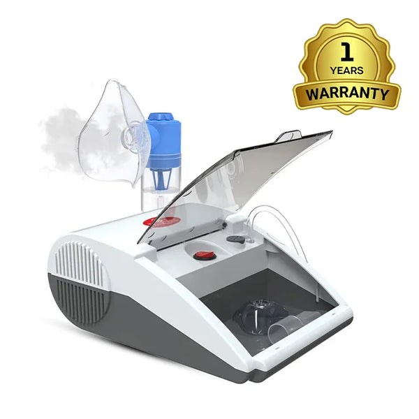 EASYCARE Compartment Nebulizer Machine for Adults & Kids | Portable Respiratory Therapy Device | Low Noise | Made in India | 1-Year Warranty