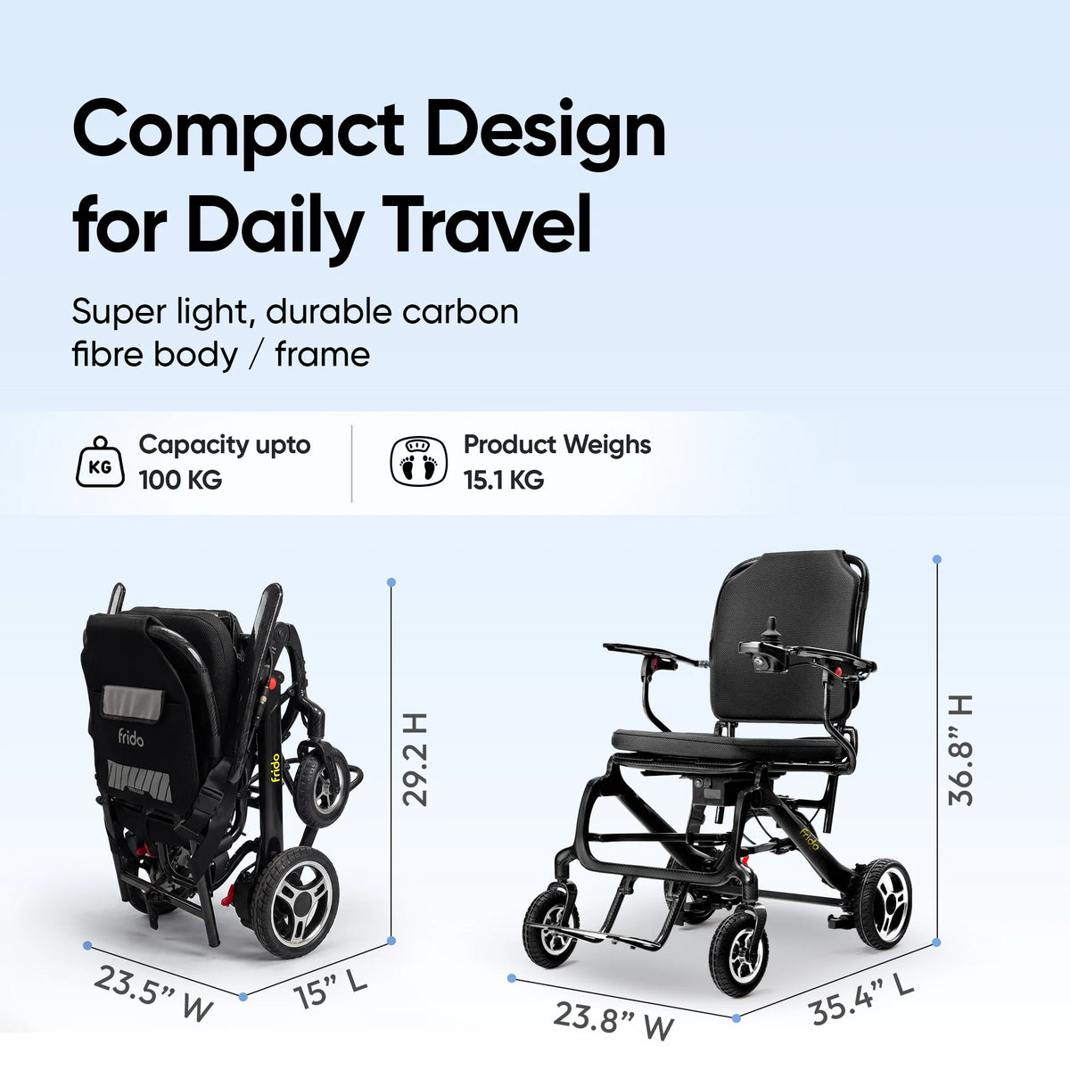 Frido Carbon Fiber Electric Wheelchair