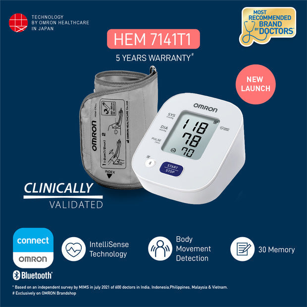 Omron HEM 7141T1 Bluetooth Blood Pressure Monitor