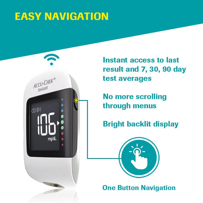 Accu-Chek Instant Smart Blood Sugar Meter with Bluetooth Connectivity