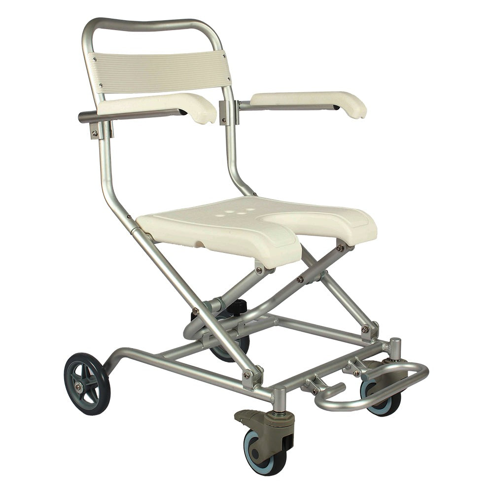 Arrex LA30 Foldable Aluminium Shower Chair With Wheels