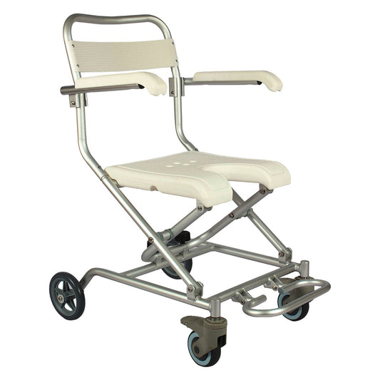 Arrex LA30 Foldable Aluminium Shower Chair With Wheels