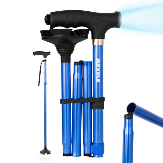 Mexple OnyXled Foldable Walking Stick With Built - In Led Torch
