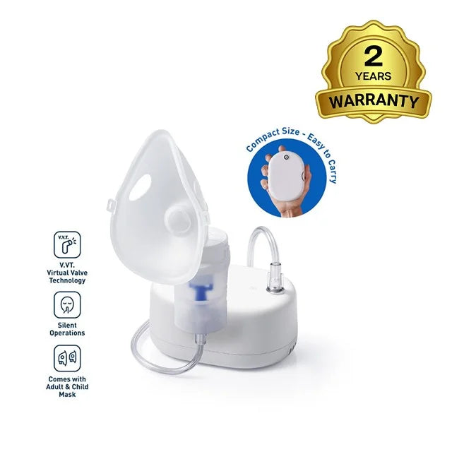 Omron NE-C810-IN Compressor Nebulizer for Kids & Adults, 5 Spare Air Filters, Home and Travel