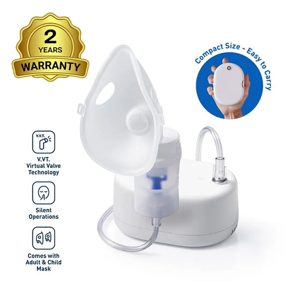 Omron NE-C810-IN Compressor Nebulizer for Kids & Adults, 5 Spare Air Filters, Home and Travel