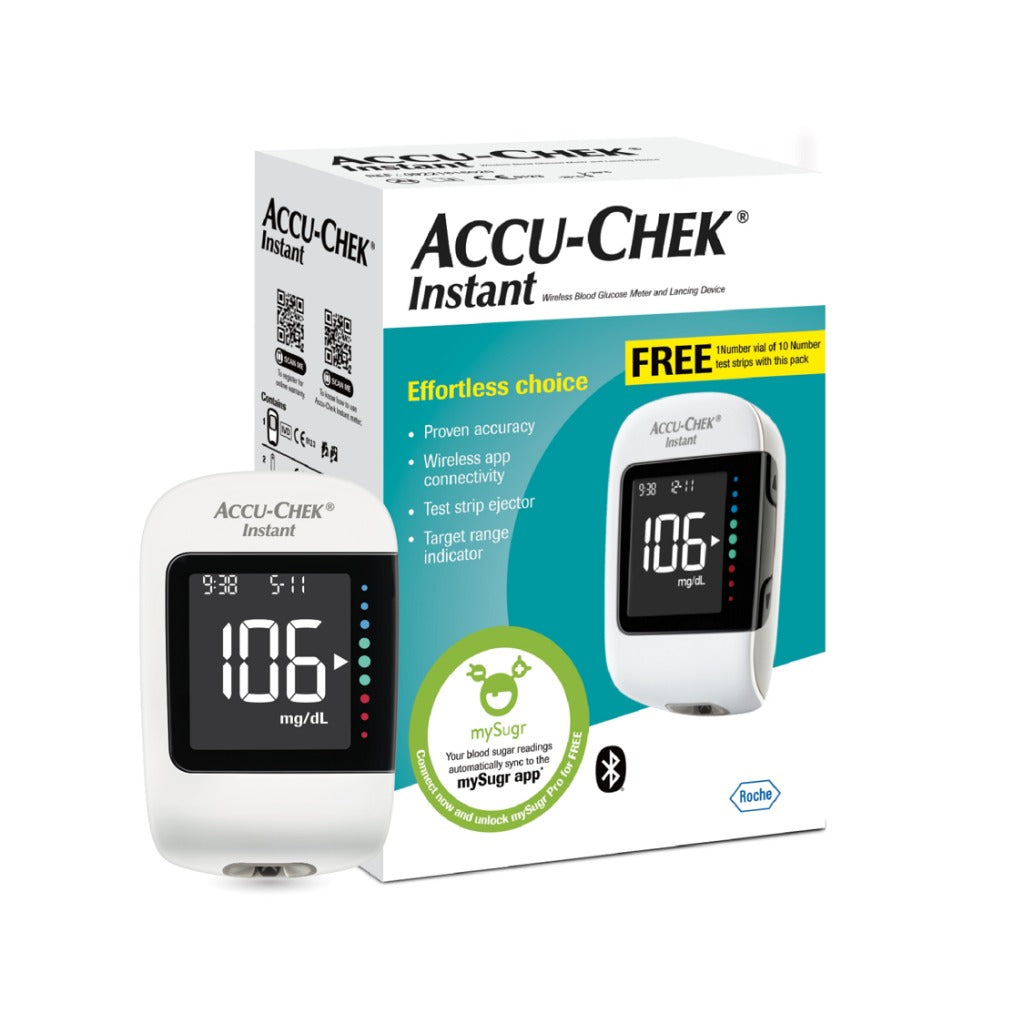 Accu-Chek Instant Smart Blood Glucose Meter with Bluetooth Connectivity