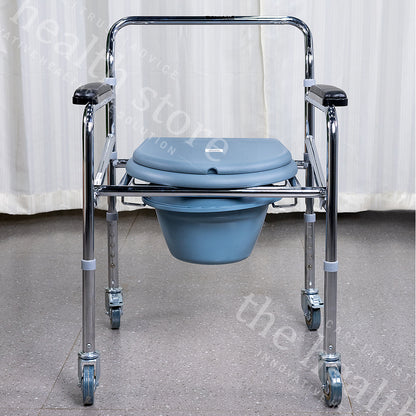 Karma Rainbow 5 Foldable Commode Chair With Wheels
