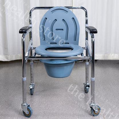 Karma Rainbow 5 Foldable Commode Chair With Wheels