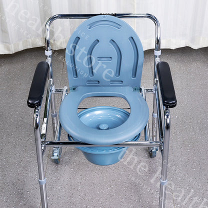 Karma Rainbow 5 Foldable Commode Chair With Wheels