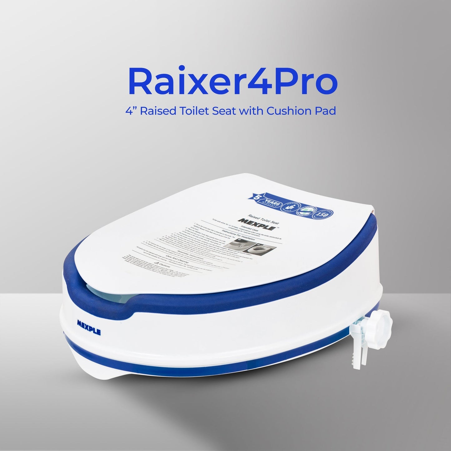Mexple Raixer4pro - 4inches Raised Toilet With Padded Seat