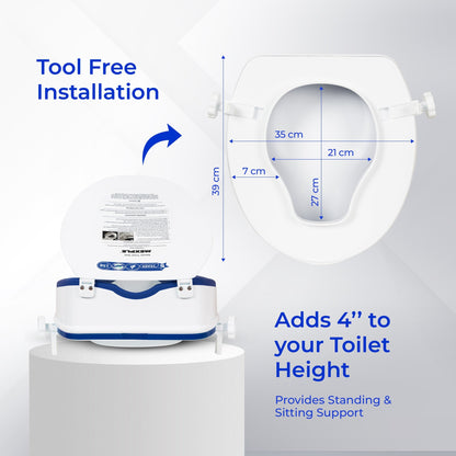 Mexple Raixer4pro - 4inches Raised Toilet With Padded Seat