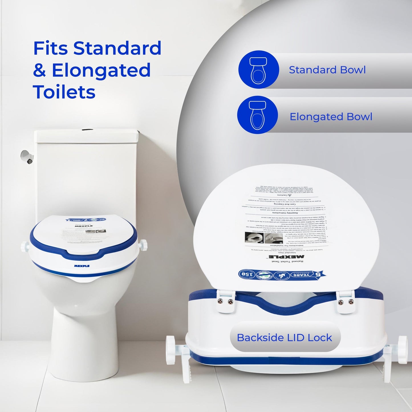 Mexple Raixer4pro - 4inches Raised Toilet With Padded Seat