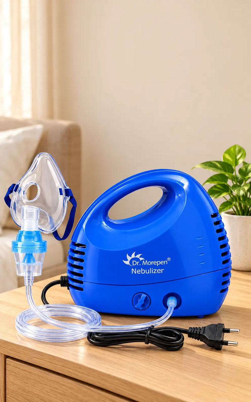Dr Morepen CN 11 Compressor Nebuliser Machine for Adults and Kids, Low Noise Operation, Complete Kit with Air Tube