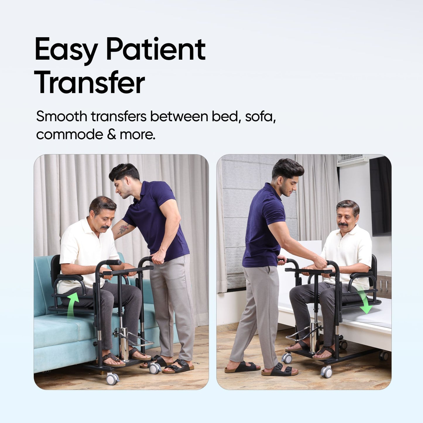 Frido Mobilty Transfer Lift Commode Wheelchair