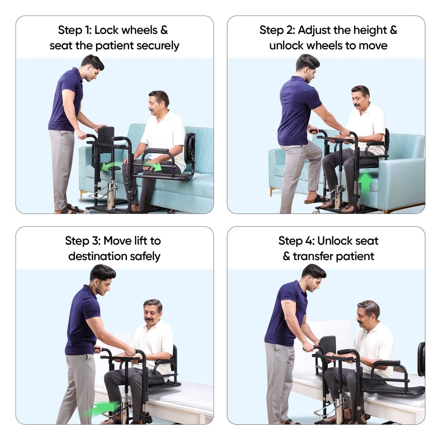 Frido Mobilty Transfer Lift Commode Wheelchair