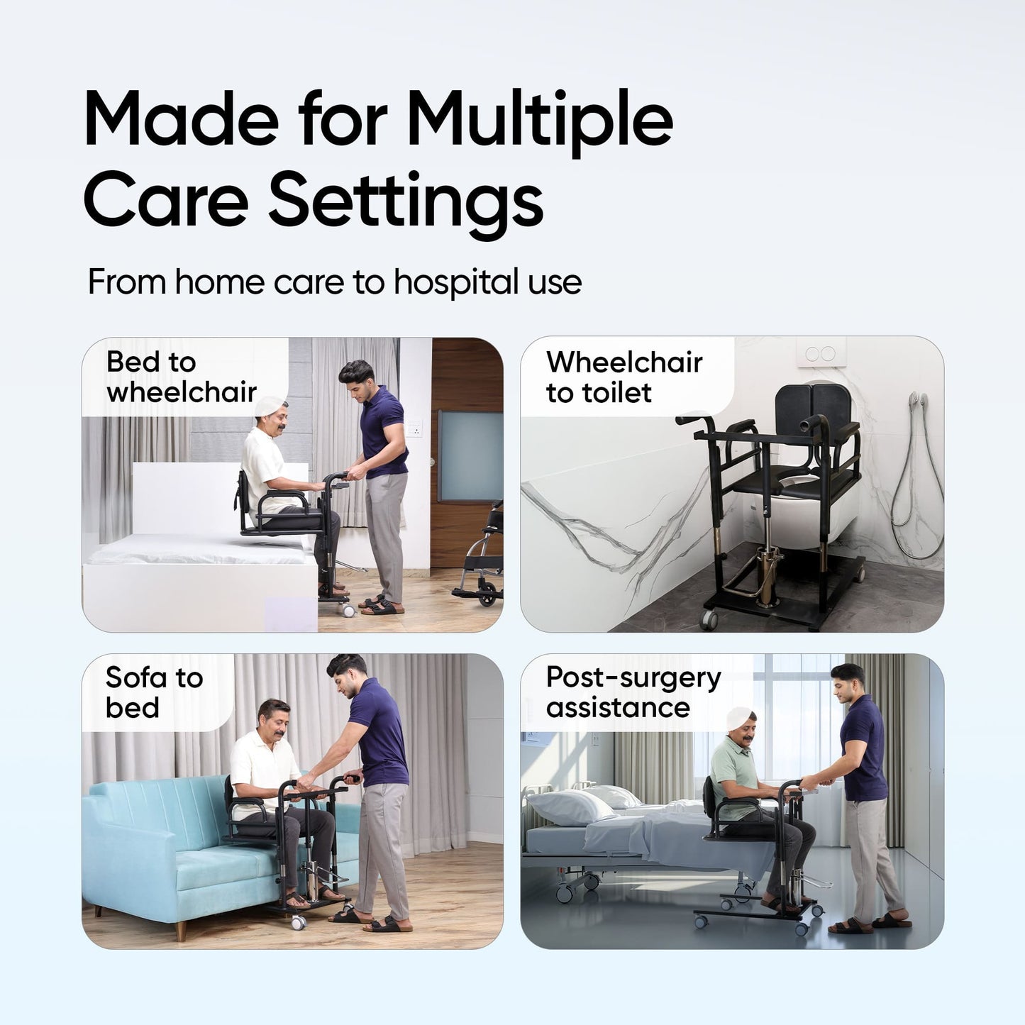 Frido Mobilty Transfer Lift Commode Wheelchair