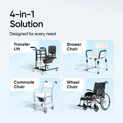 Frido Mobilty Transfer Lift Commode Wheelchair