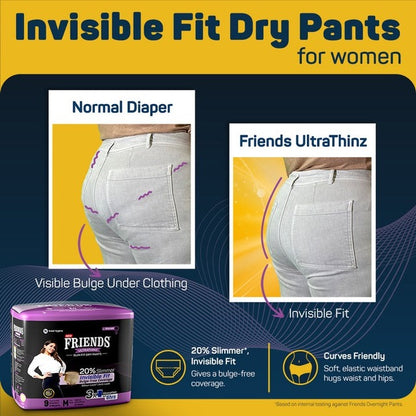 Friends UltraThinz Slim Fit Dry Pants for Women Pack of 9