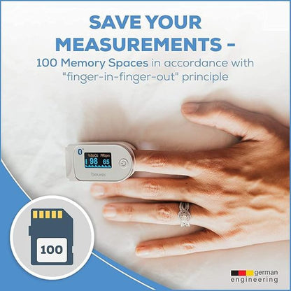 Beurer PO60 Pulse Oximeter with Bluetooth and Health Manager App