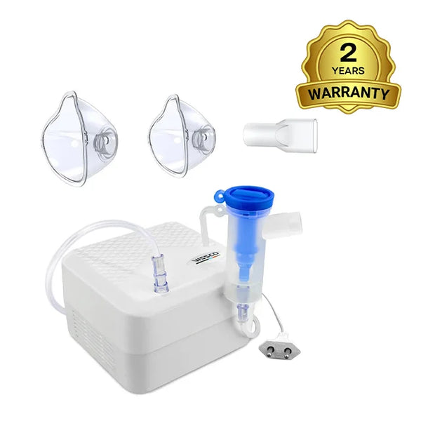 Vissco Micron Mist Compressor Nebulizer Machine NB-003, for Kids & Adults, 10ml Medication Capacity, Low Noise Operation