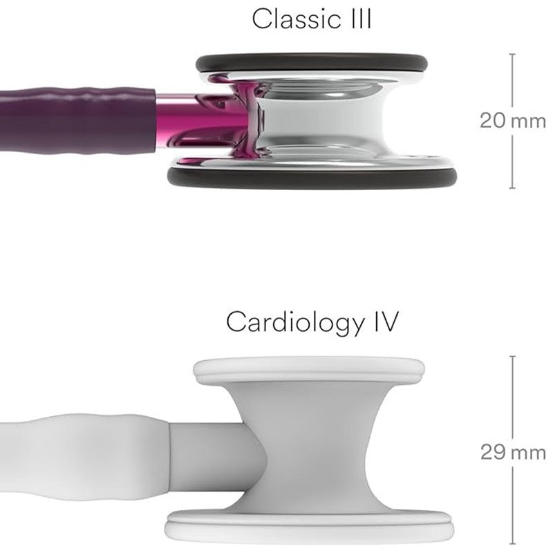 3M™ Littmann® Classic III™ Stethoscope, 5960 Mirror Finish Chestpiece,Plum Tube, Pink Stem and Smoke Headset