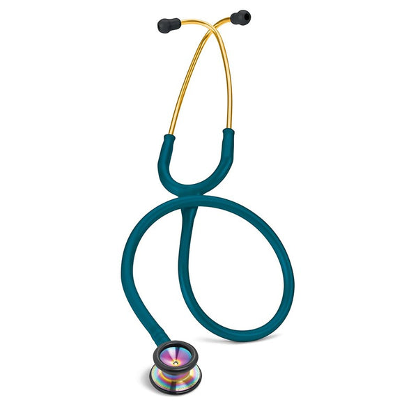 3M™ Littmann® Classic II Pediatric Stethoscope, 2153, Rainbow Chestpiece, Caribbean Blue Tube, 28 inch, 3 Each/Case