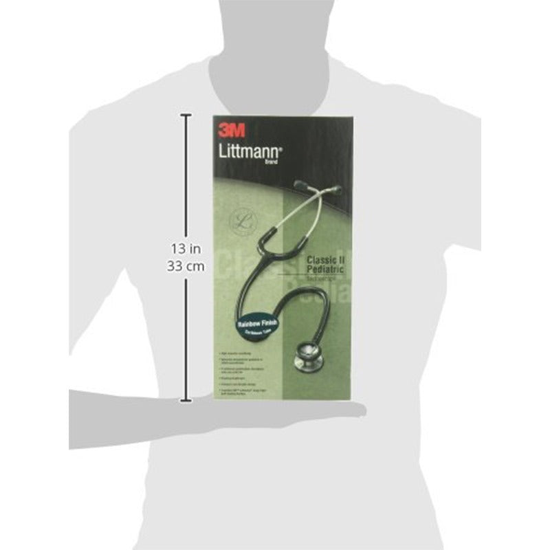 3M™ Littmann® Classic II Pediatric Stethoscope, 2153, Rainbow Chestpiece, Caribbean Blue Tube, 28 inch, 3 Each/Case