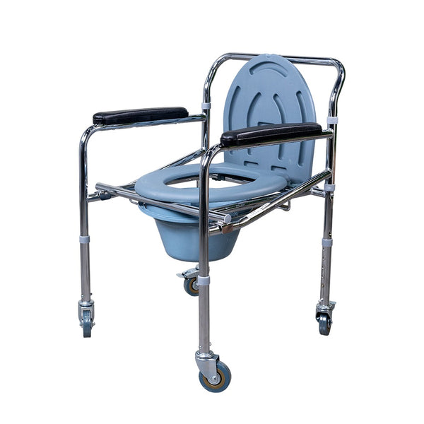 Karma Rainbow 5 Foldable Commode Chair With Wheels