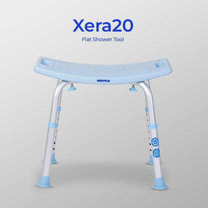 Mexple Xera20 Adjustable Anti-Slip Shower Bath Chair Stool for elderly and bathroom safety – available at The Health Store Mumbai.