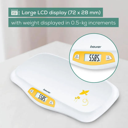 Beurer BY 80 Digital Baby Weighing Scale | Accurate Infant Weight Scale Upto 20kg