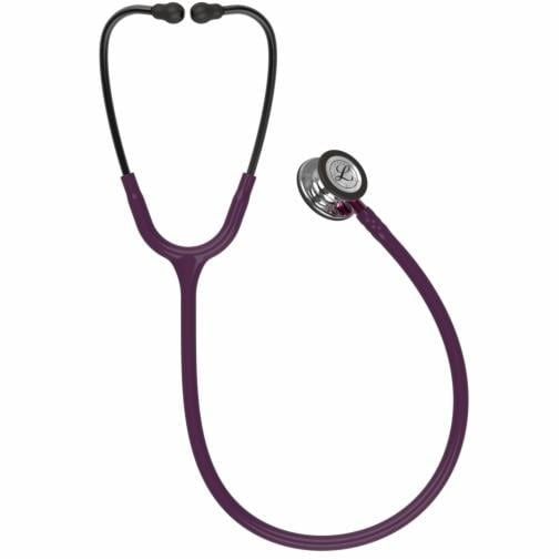 3M™ Littmann® Classic III™ Stethoscope, 5960 Mirror Finish Chestpiece,Plum Tube, Pink Stem and Smoke Headset