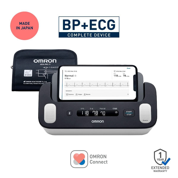 Complete HEM-7530T-AP3 BP Monitor with ECG