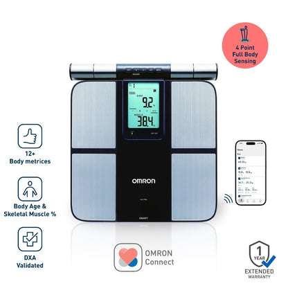 Omron HBF-702T-AP Smart Weighing Scale with Body Fat & BMI Monitoring